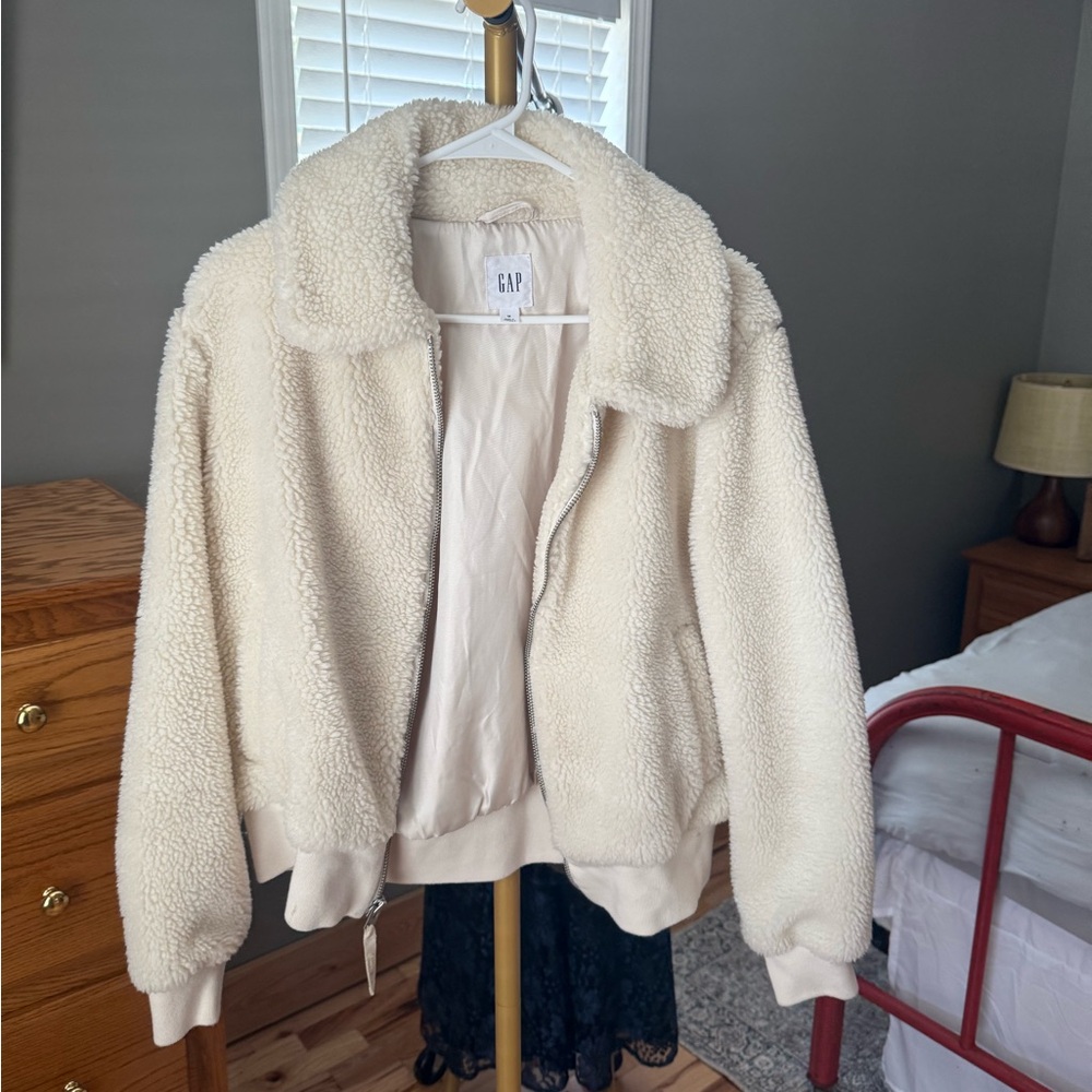 GAP Women's Off-White Teddy Jacket
